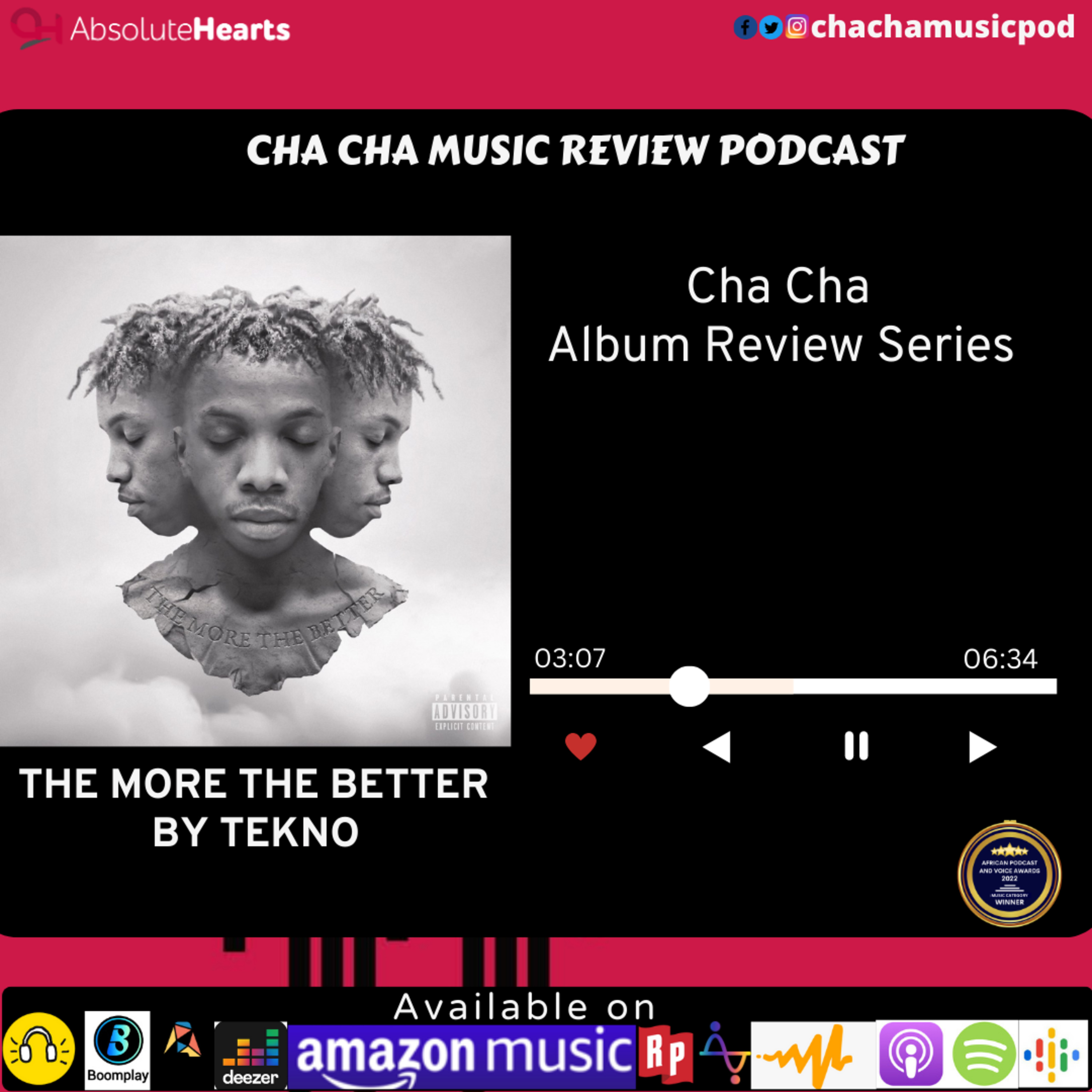 Cha Cha Album Review Series- The More The Better by Tekno episode artwork