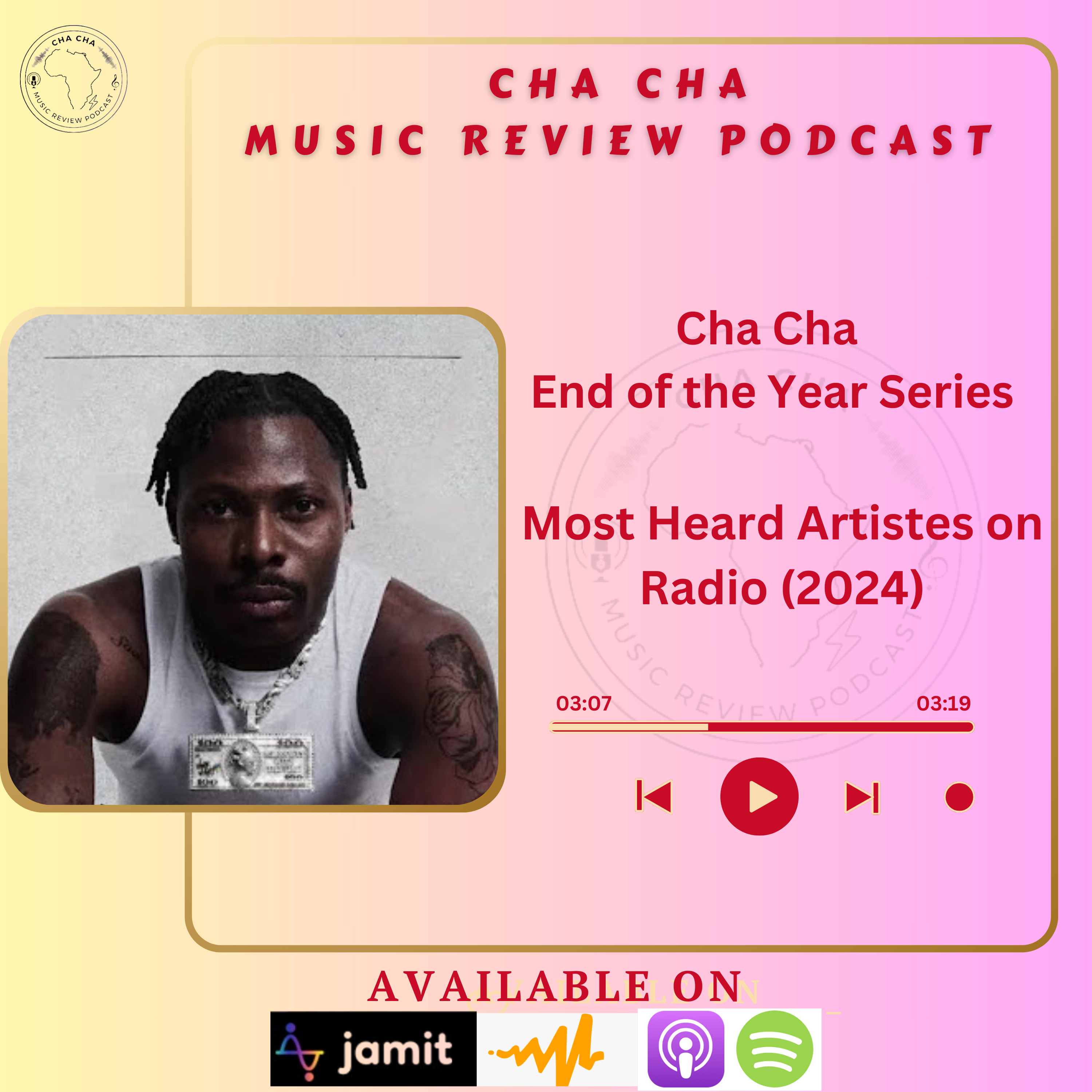 Cha Cha End of the Year Series- Most Heard Artistes on Radio (2024)